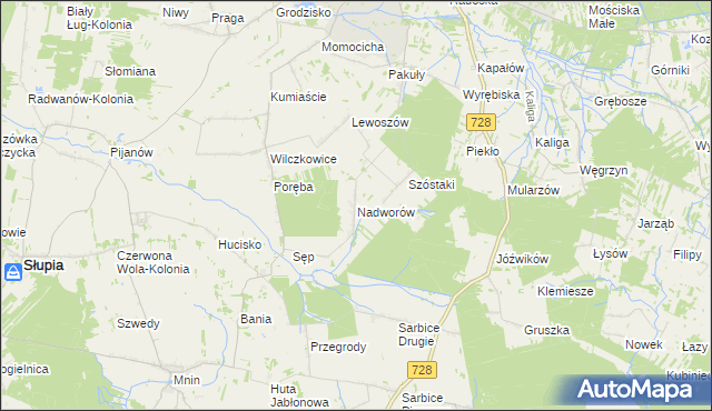 mapa Nadworów, Nadworów na mapie Targeo