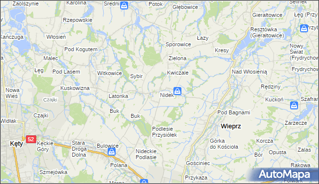 mapa Nidek, Nidek na mapie Targeo