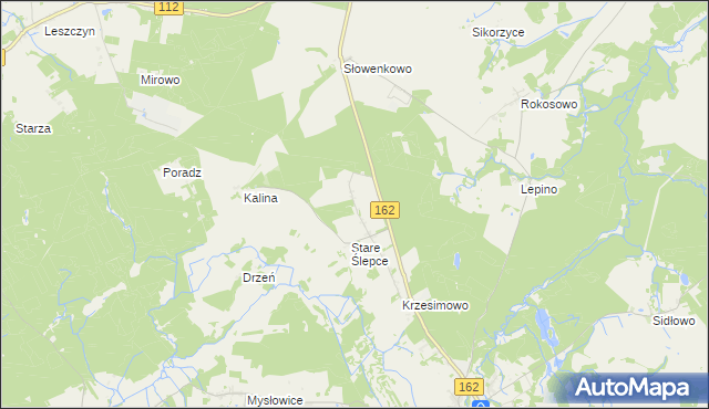 mapa Nowe Ślepce, Nowe Ślepce na mapie Targeo