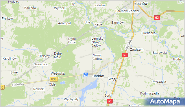 mapa Nowy Jadów, Nowy Jadów na mapie Targeo