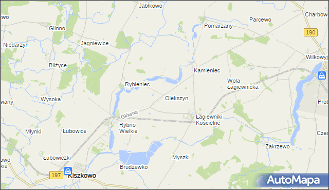 mapa Olekszyn, Olekszyn na mapie Targeo