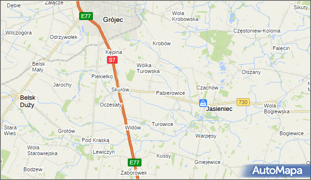 mapa Pabierowice, Pabierowice na mapie Targeo