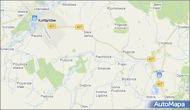 mapa Piechocice, Piechocice na mapie Targeo