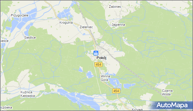 mapa Pokój powiat namysłowski, Pokój powiat namysłowski na mapie Targeo