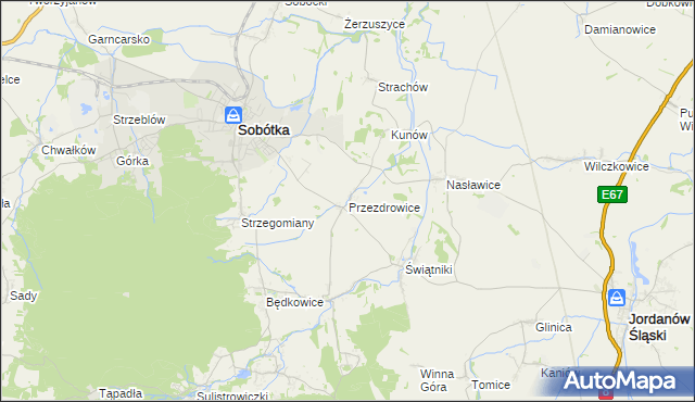 mapa Przezdrowice, Przezdrowice na mapie Targeo