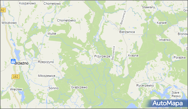 mapa Przyrzecze, Przyrzecze na mapie Targeo