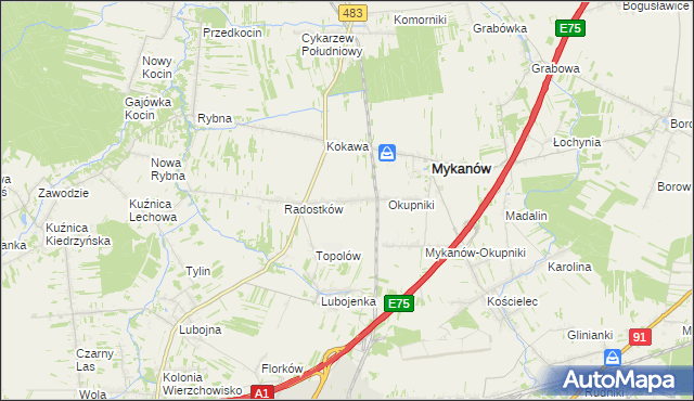 mapa Radostków-Kolonia, Radostków-Kolonia na mapie Targeo