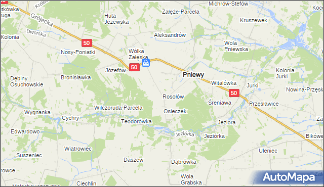 mapa Rosołów, Rosołów na mapie Targeo