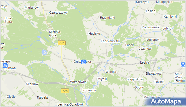 mapa Ruda Zajączkowska, Ruda Zajączkowska na mapie Targeo