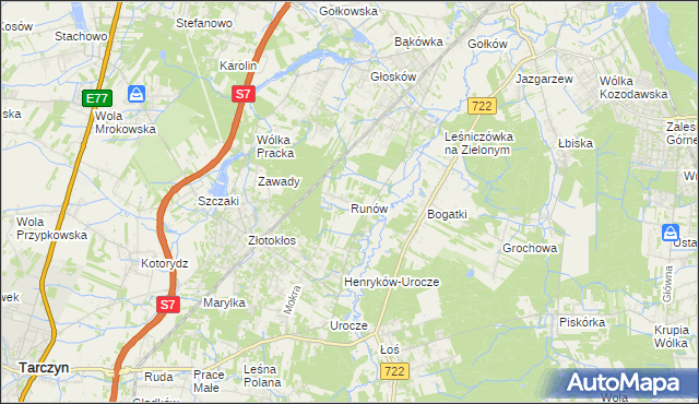 mapa Runów, Runów na mapie Targeo