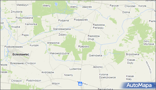 mapa Rzepisko, Rzepisko na mapie Targeo