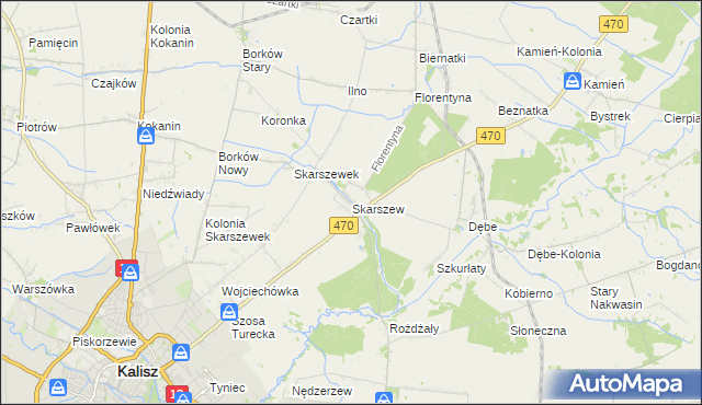 mapa Skarszew, Skarszew na mapie Targeo