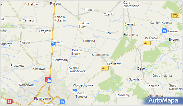 mapa Skarszewek, Skarszewek na mapie Targeo