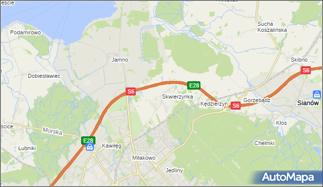 mapa Skwierzynka, Skwierzynka na mapie Targeo