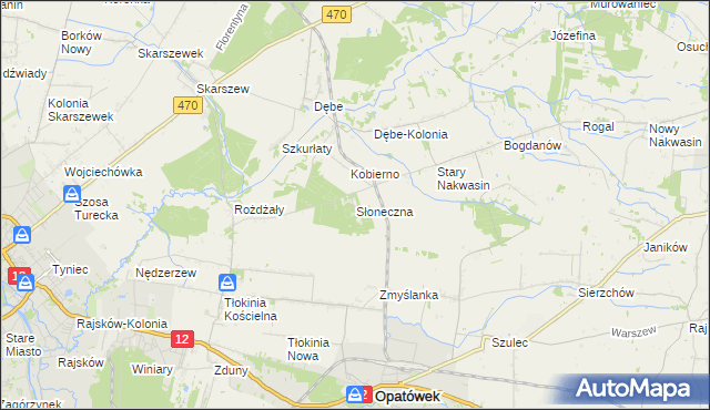 mapa Słoneczna, Słoneczna na mapie Targeo