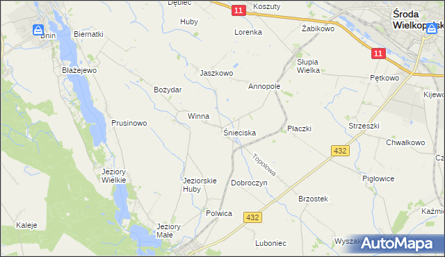 mapa Śnieciska, Śnieciska na mapie Targeo