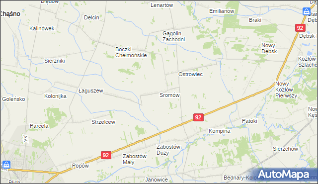 mapa Sromów, Sromów na mapie Targeo