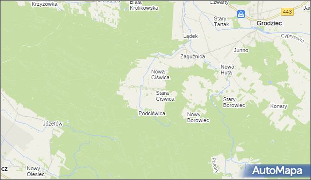 mapa Stara Ciświca, Stara Ciświca na mapie Targeo