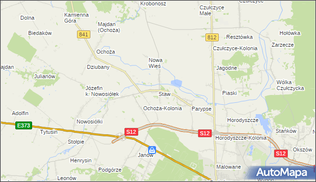 mapa Staw gmina Chełm, Staw gmina Chełm na mapie Targeo