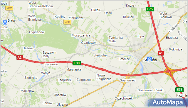 mapa Swędów, Swędów na mapie Targeo