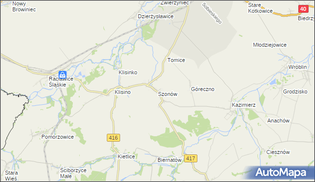 mapa Szonów, Szonów na mapie Targeo