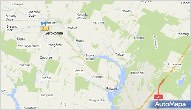 mapa Talczyn-Kolonia, Talczyn-Kolonia na mapie Targeo