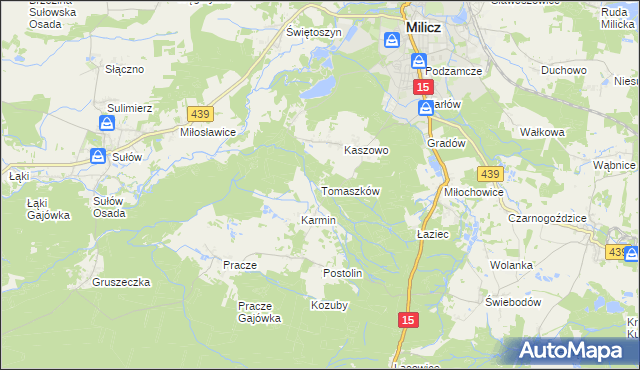 mapa Tomaszków, Tomaszków na mapie Targeo