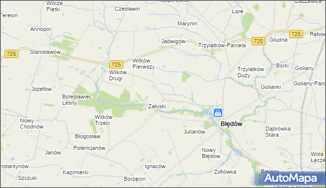 mapa Tomczyce gmina Błędów, Tomczyce gmina Błędów na mapie Targeo