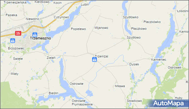 mapa Trzemżal, Trzemżal na mapie Targeo