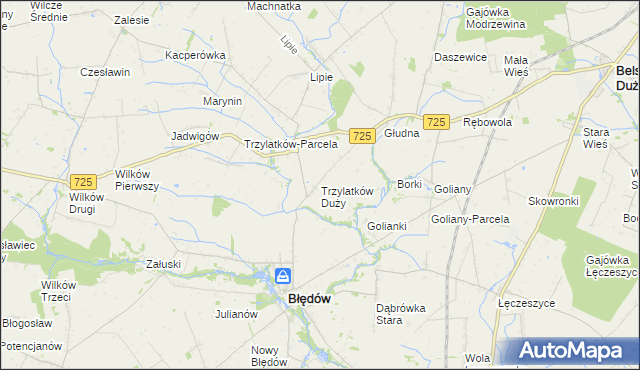 mapa Trzylatków Duży, Trzylatków Duży na mapie Targeo