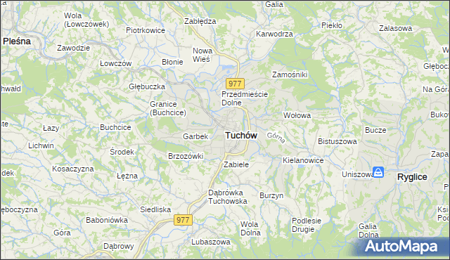 mapa Tuchów, Tuchów na mapie Targeo