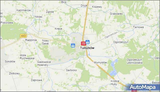 mapa Tuliszków, Tuliszków na mapie Targeo