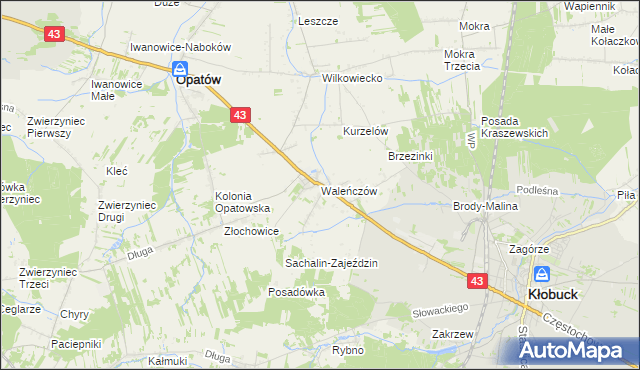 mapa Waleńczów, Waleńczów na mapie Targeo