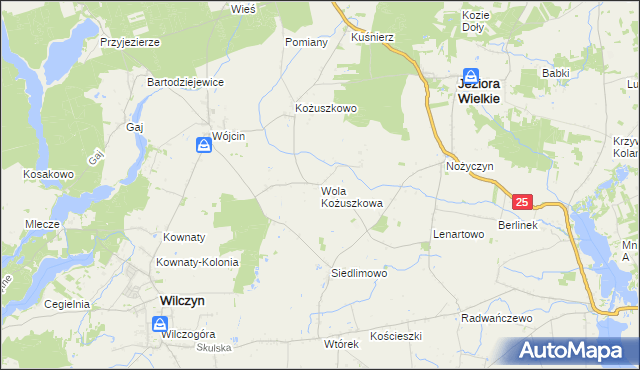 mapa Wola Kożuszkowa, Wola Kożuszkowa na mapie Targeo