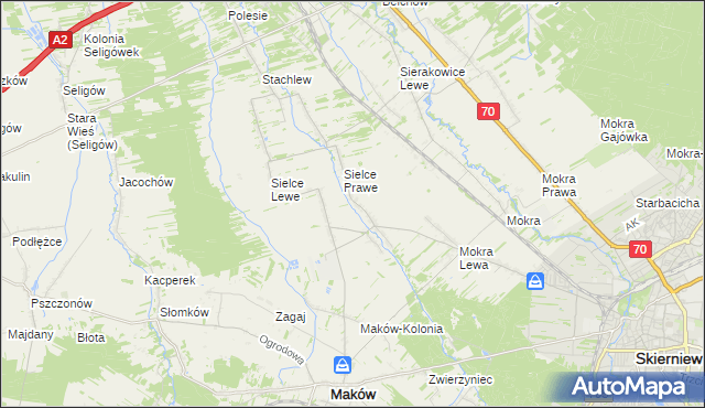 mapa Wola Makowska, Wola Makowska na mapie Targeo