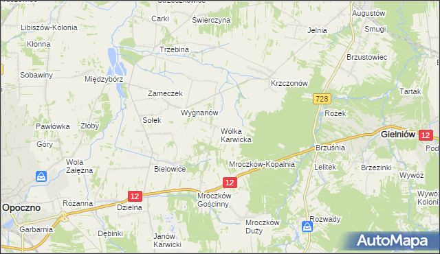 mapa Wólka Karwicka, Wólka Karwicka na mapie Targeo