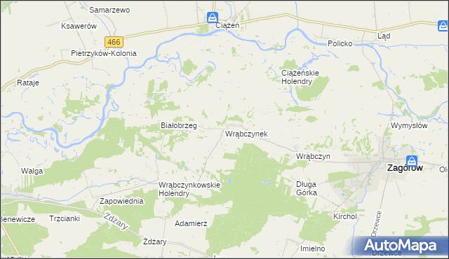 mapa Wrąbczynek, Wrąbczynek na mapie Targeo