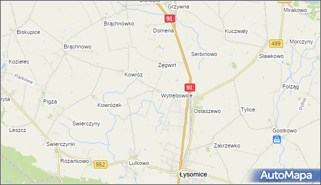 mapa Wytrębowice, Wytrębowice na mapie Targeo