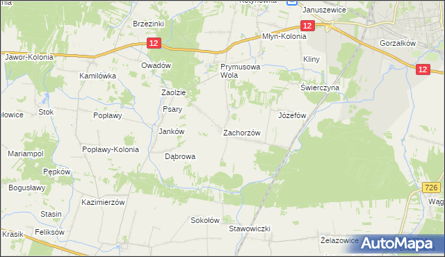 mapa Zachorzów, Zachorzów na mapie Targeo