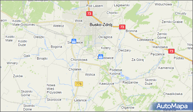 mapa Zbludowice, Zbludowice na mapie Targeo