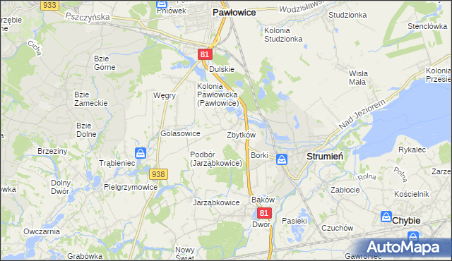 mapa Zbytków, Zbytków na mapie Targeo