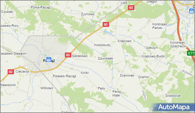 mapa Zdunówek, Zdunówek na mapie Targeo