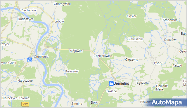 mapa Zdziesławice, Zdziesławice na mapie Targeo