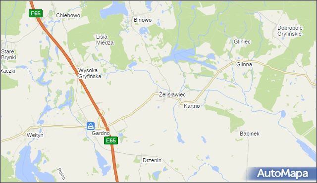 mapa Żelisławiec, Żelisławiec na mapie Targeo