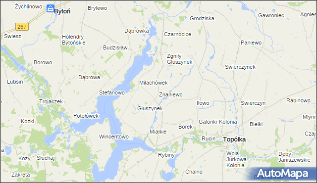 mapa Znaniewo, Znaniewo na mapie Targeo