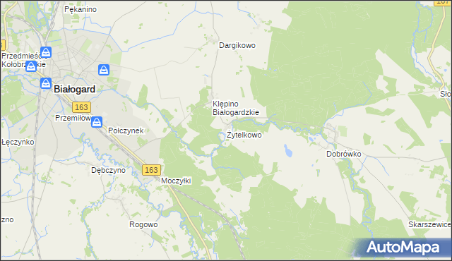 mapa Żytelkowo, Żytelkowo na mapie Targeo