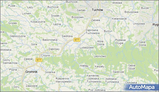 mapa Lubaszowa, Lubaszowa na mapie Targeo