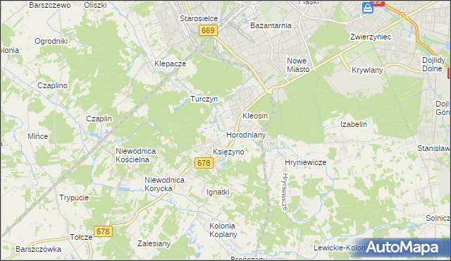mapa Horodniany, Horodniany na mapie Targeo