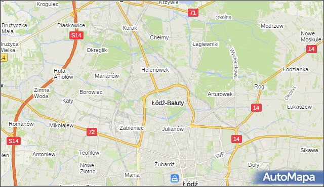 mapa Radogoszcz gmina Łódź, Radogoszcz gmina Łódź na mapie Targeo