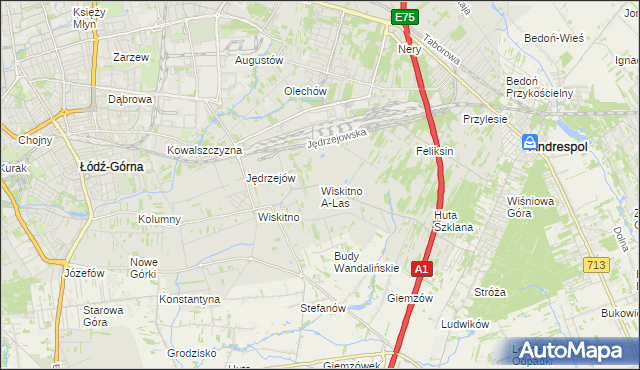 mapa Wiskitno A-Las, Wiskitno A-Las na mapie Targeo